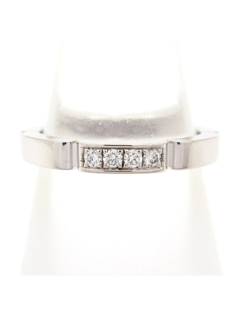 Cartier Ring 50 Maillon Panthere 18k White Gold Diamond